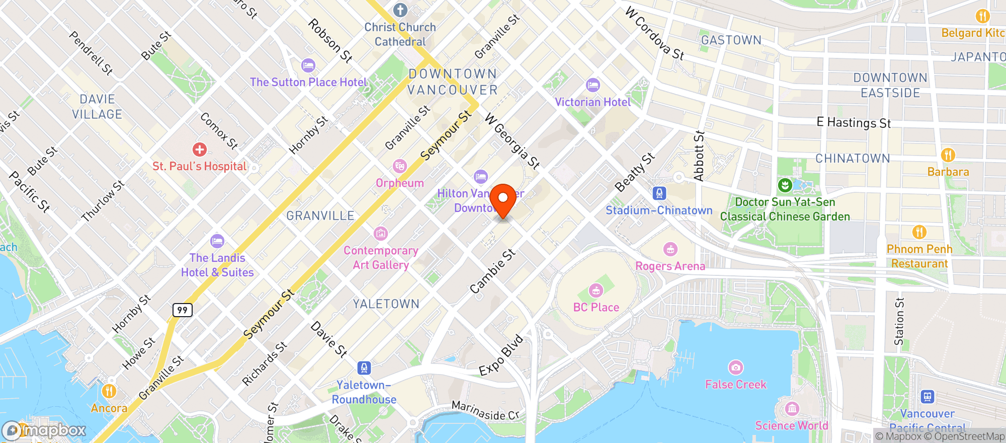 Map showing Original Joe's (original Joe's Restaurant & Bar)