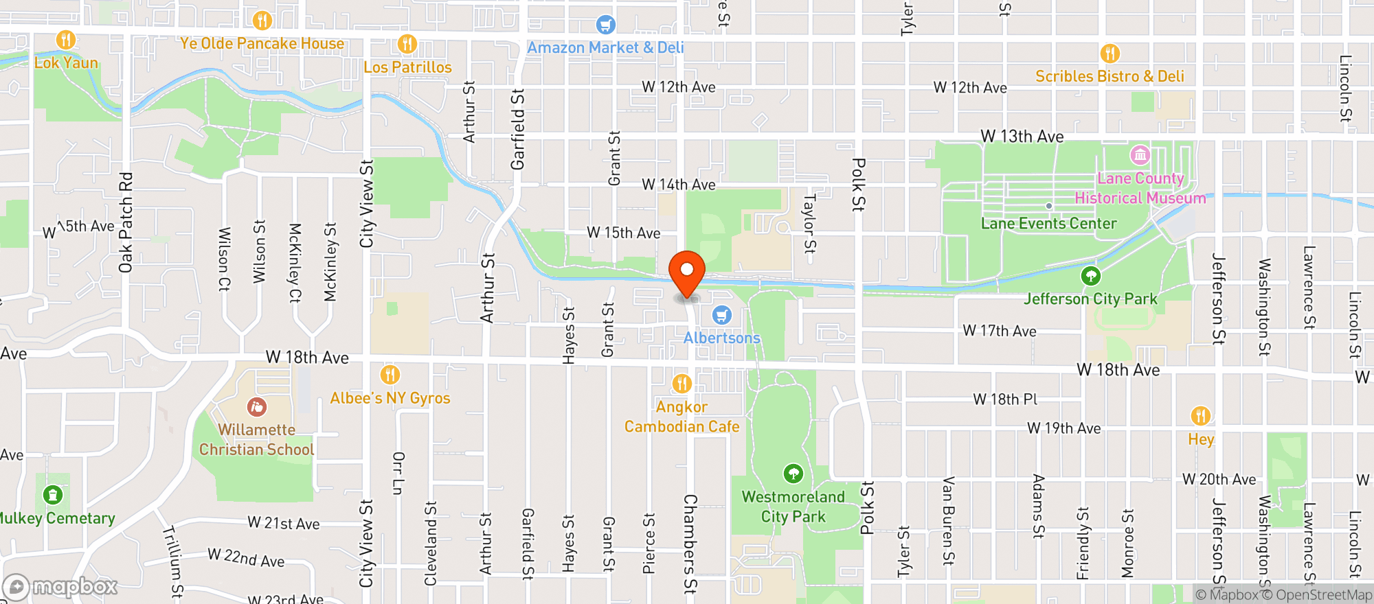 Map showing Chambers Grill & Taphouse