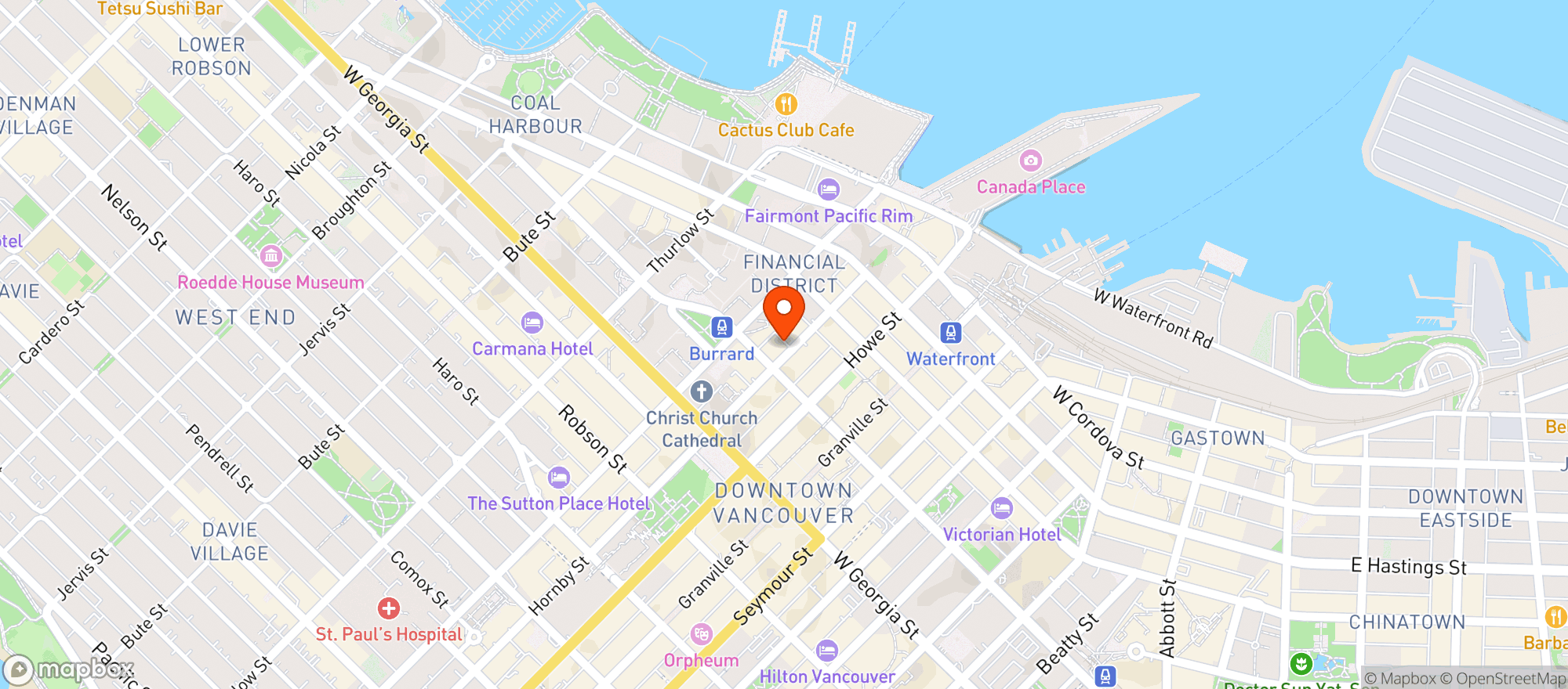 Map showing Hotel Lesoleil