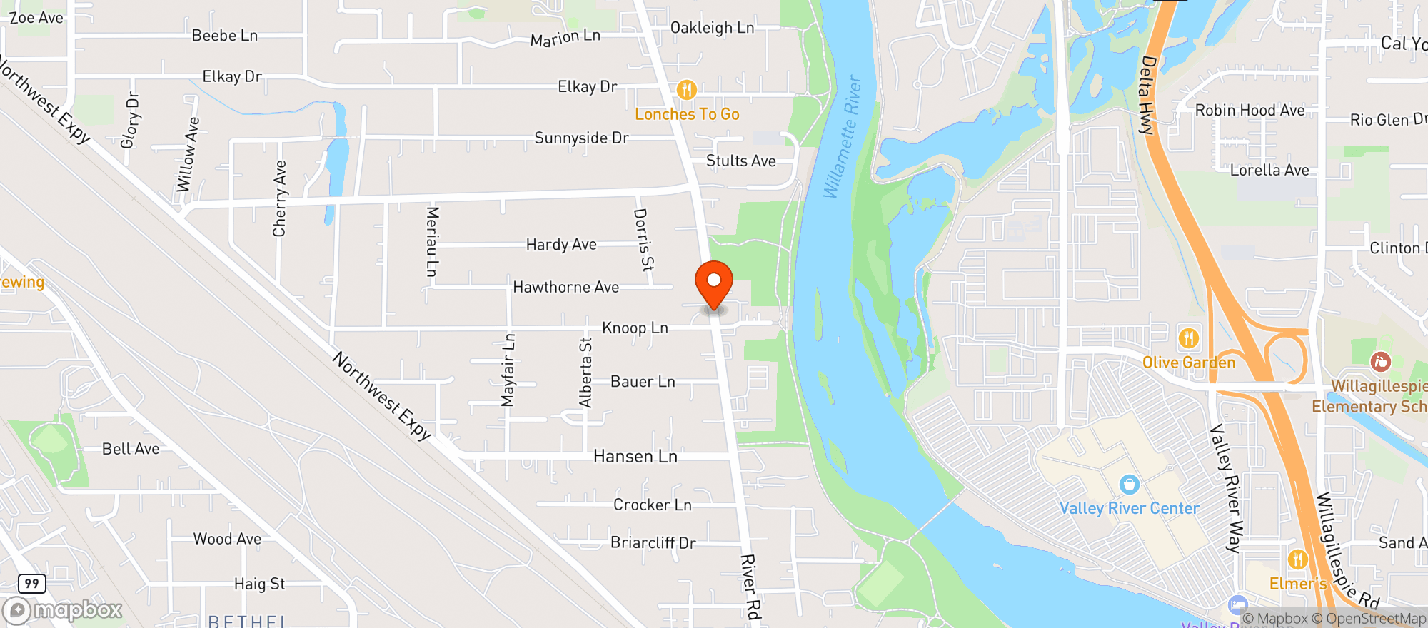 Map showing Countryside Pizza & Grill