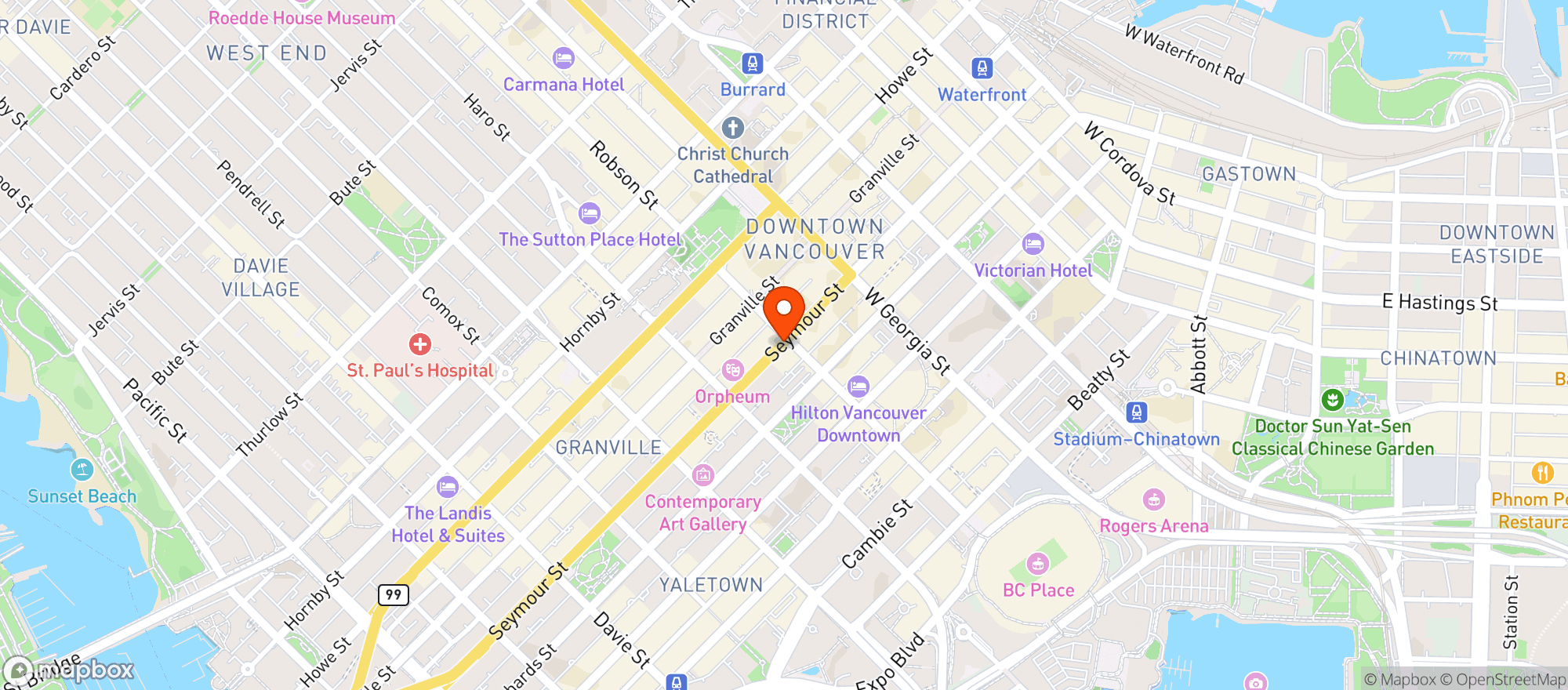Map showing H-mart