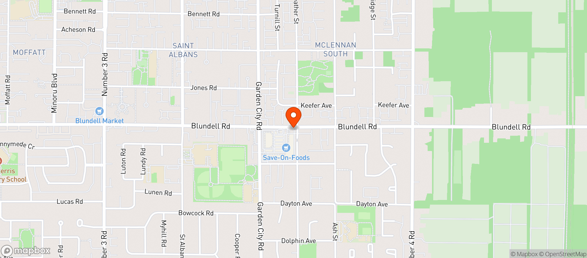 Map showing Save-on-foods