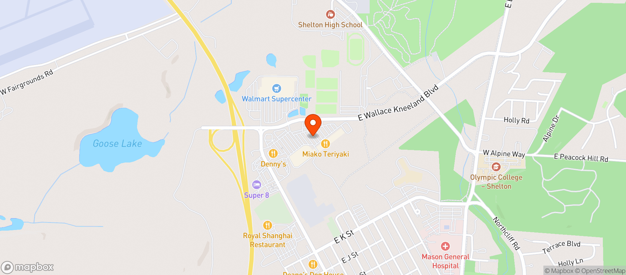 Map showing Fred Meyer