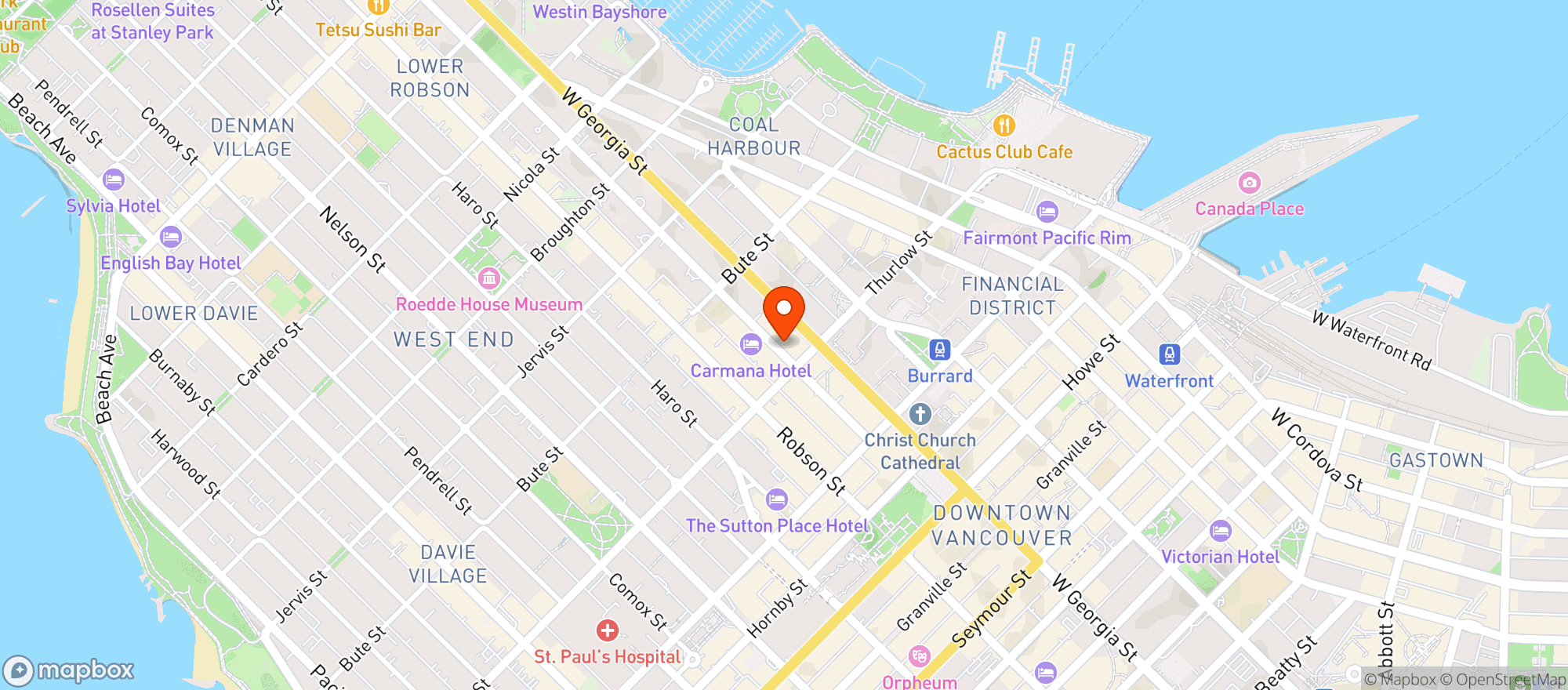 Map showing Urban Fare 7618
