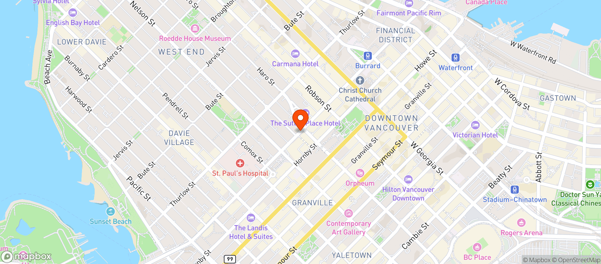 Map showing Iga #1070 - Burrard