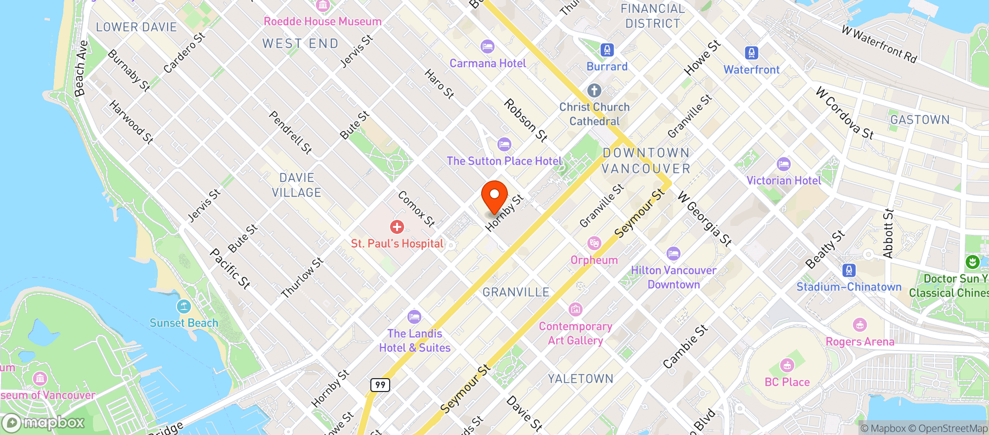 Map showing Earls Test Kitchen