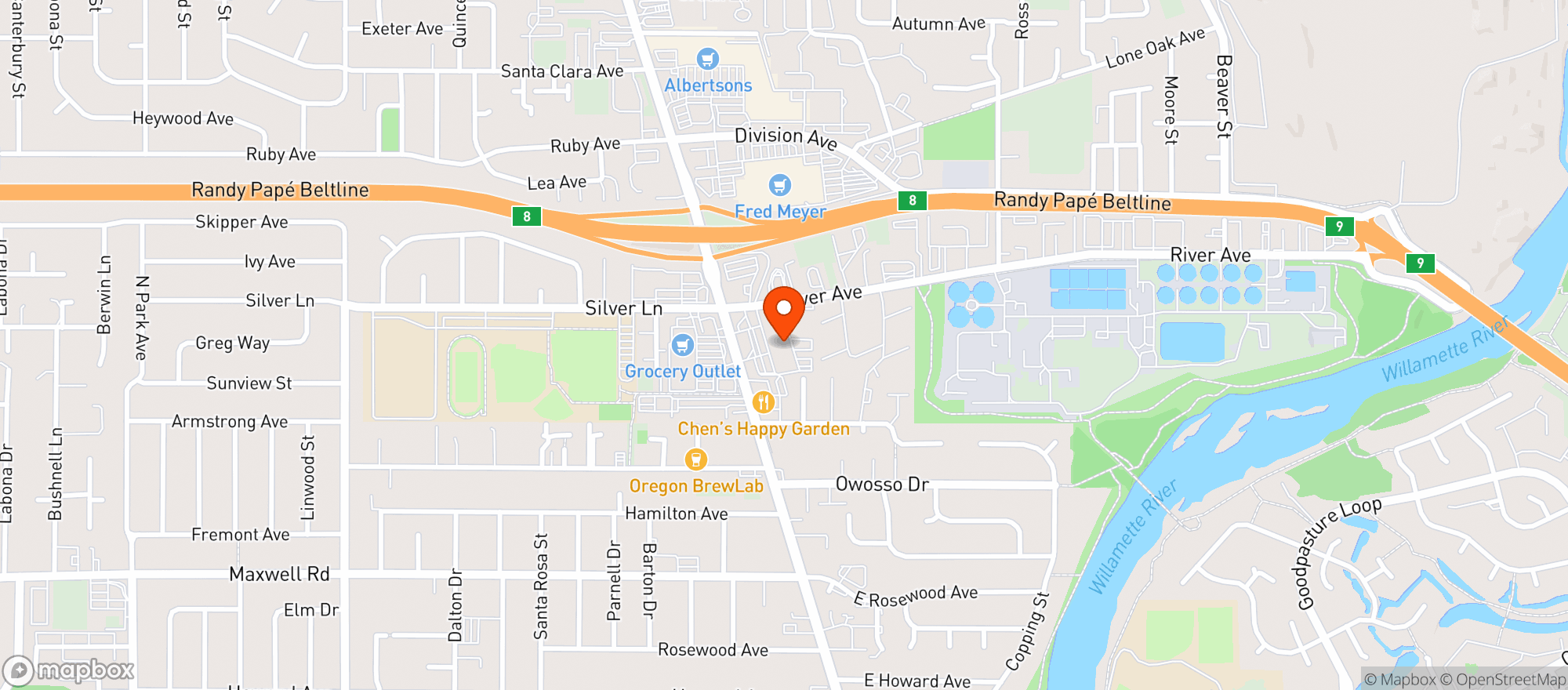 Map showing LIT UP SMOKES & MORE