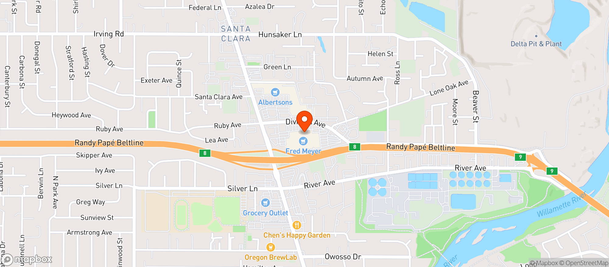 Map showing Lebanon Liquor Store