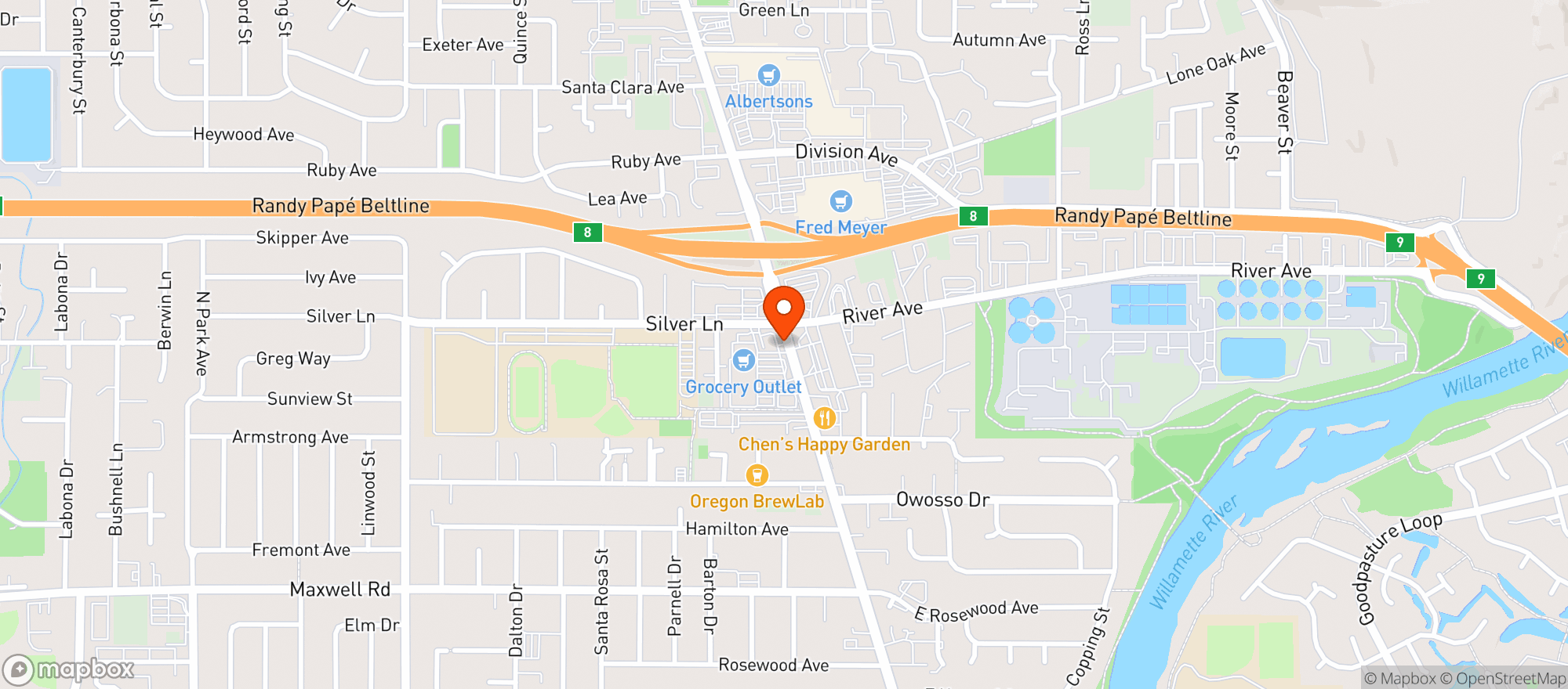 Map showing Bi Mart