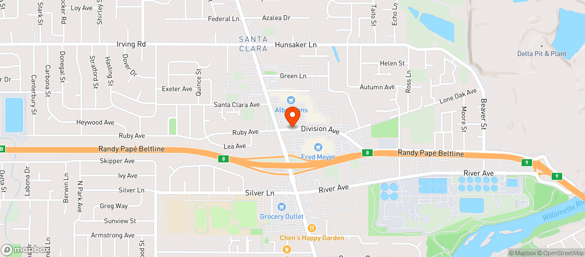 Map showing Albertsons