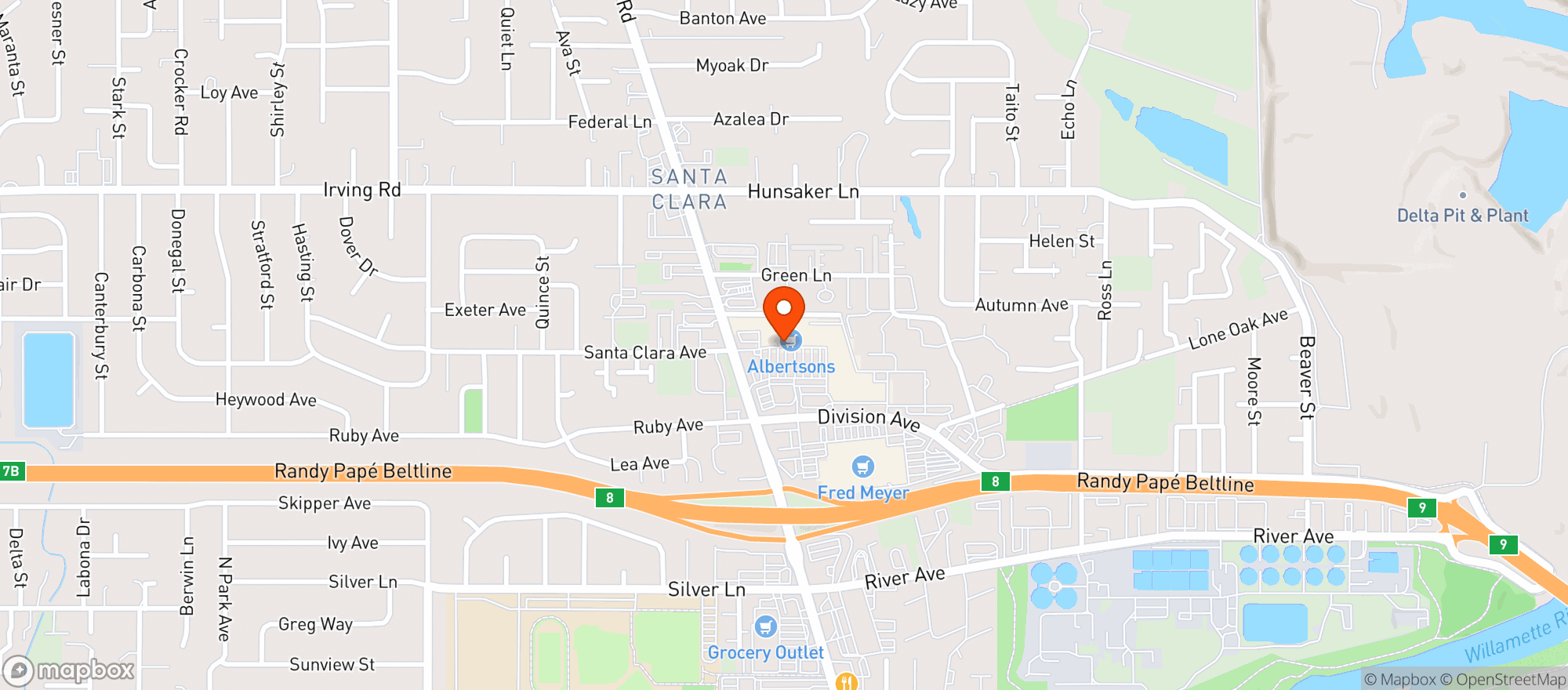 Map showing China Seas Restaurant
