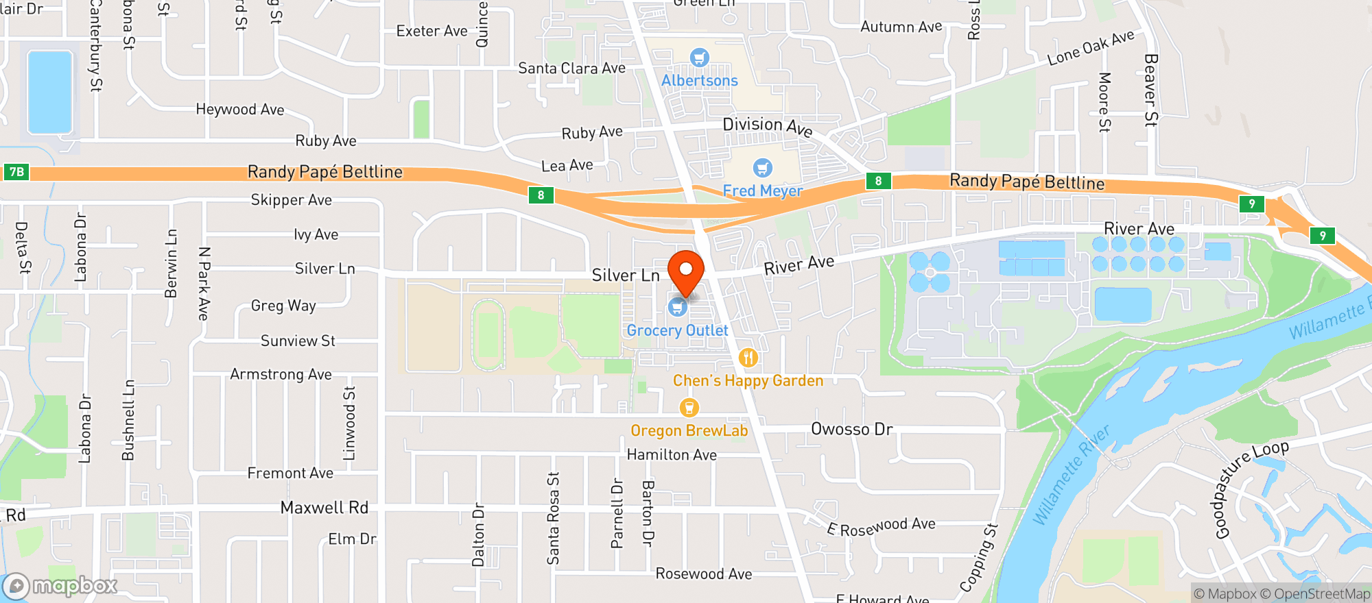 Map showing Grocery Outlet