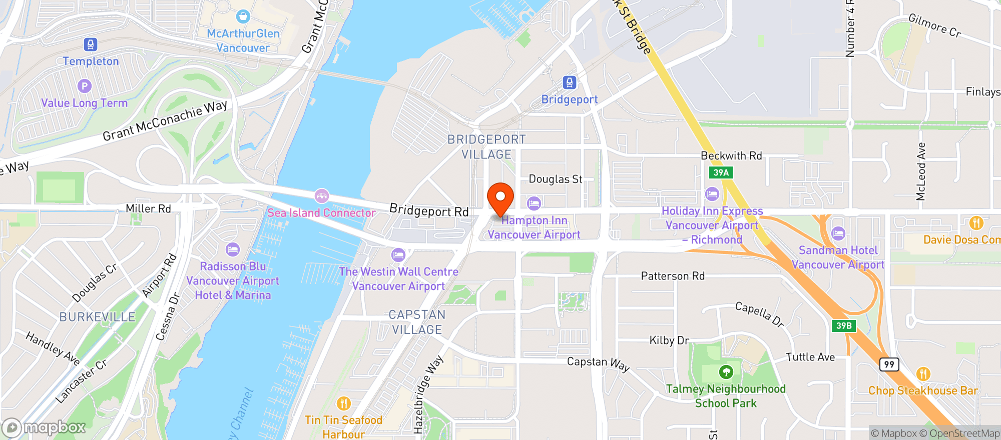 Map showing Jak's Richmond