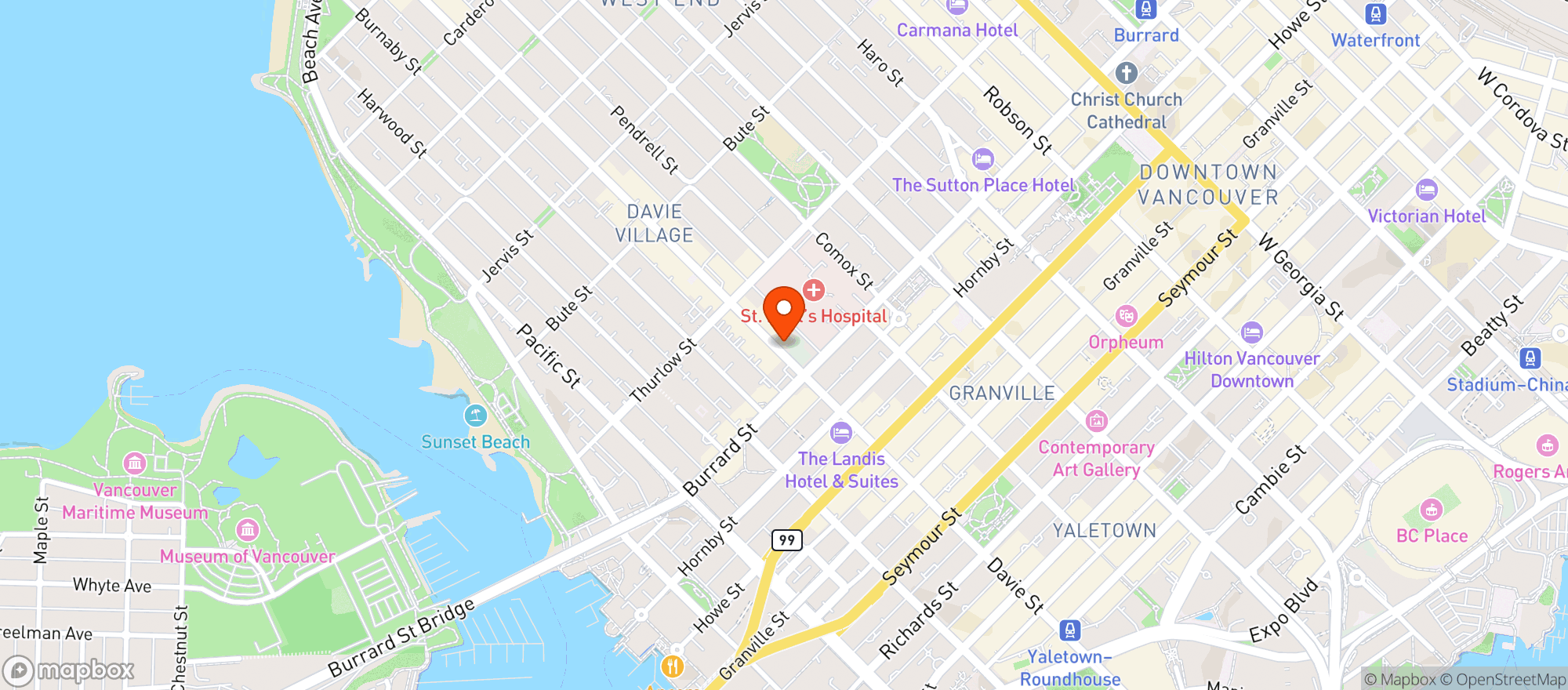 Map showing The Fountainhead Pub
