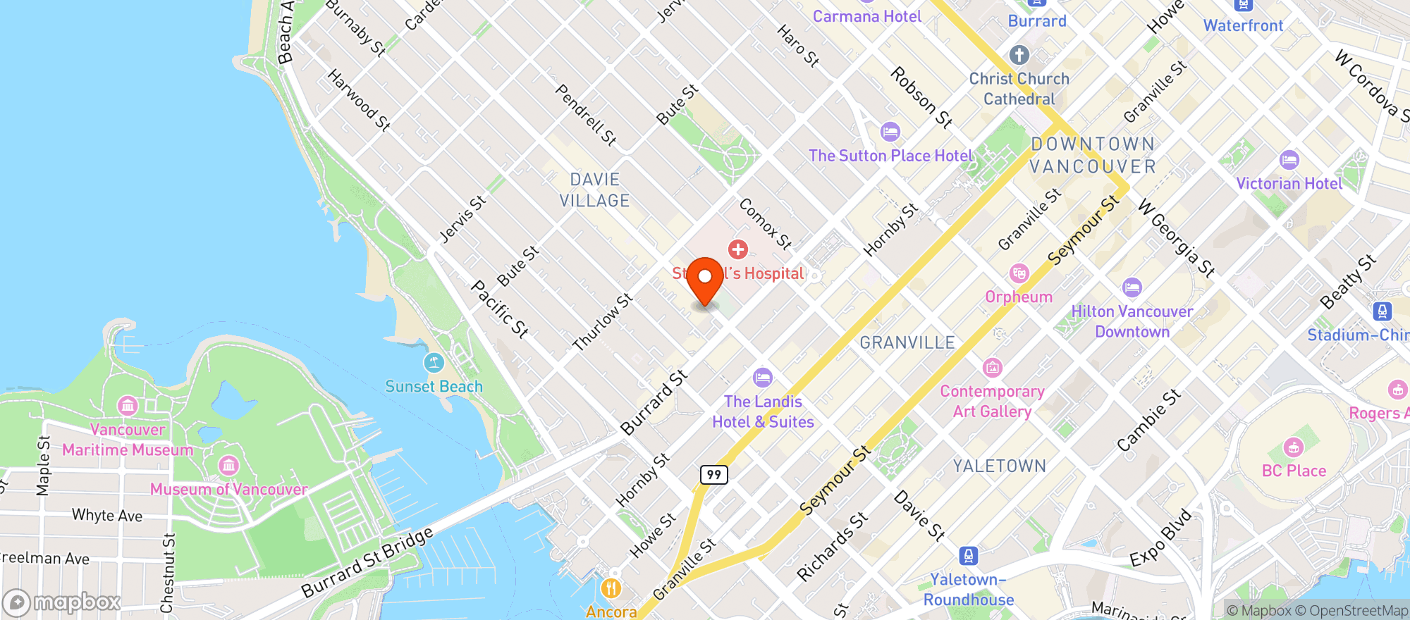 Map showing Celebrities Nightclub