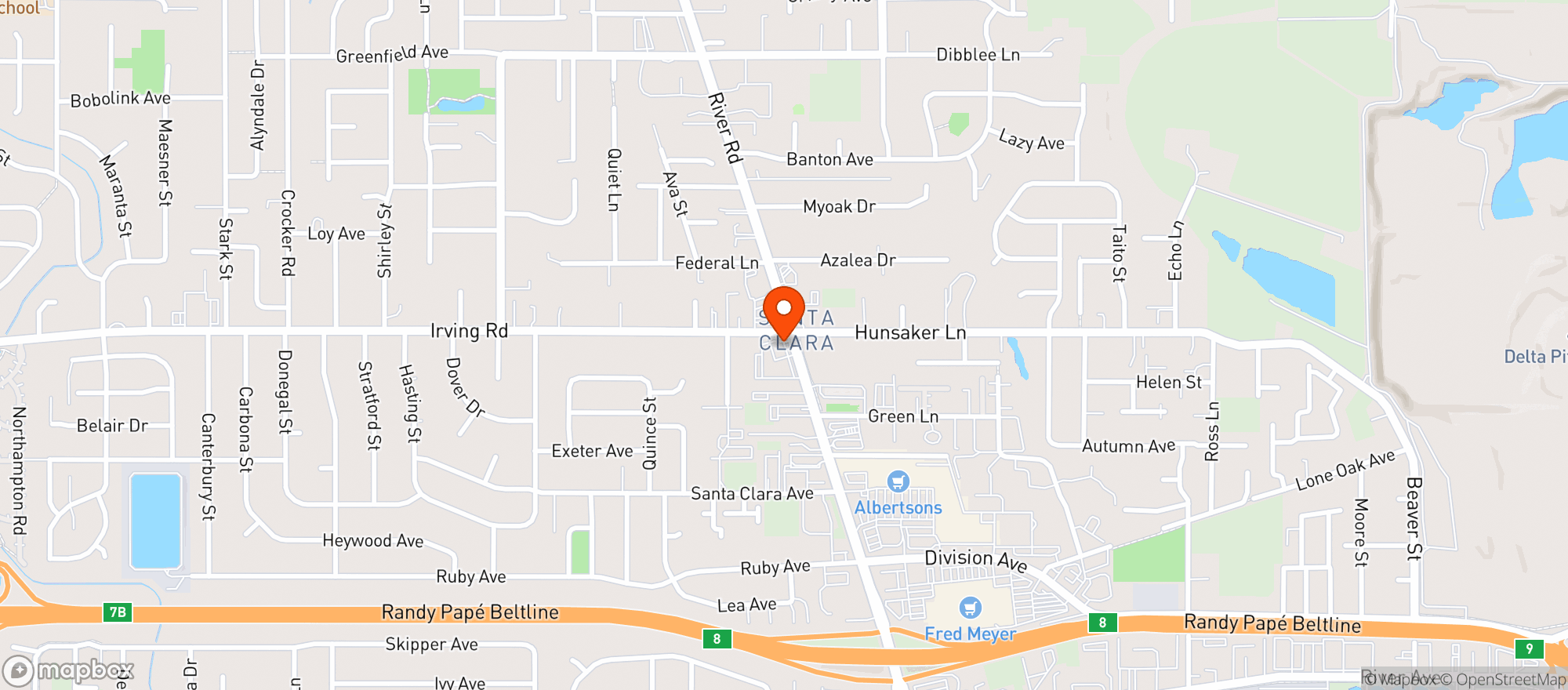 Map showing JACKSONS #544 - RIVER RD