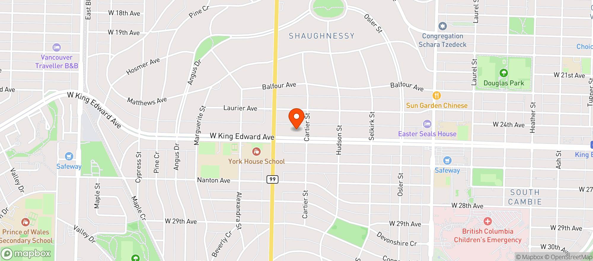 Map showing Save-on-foods