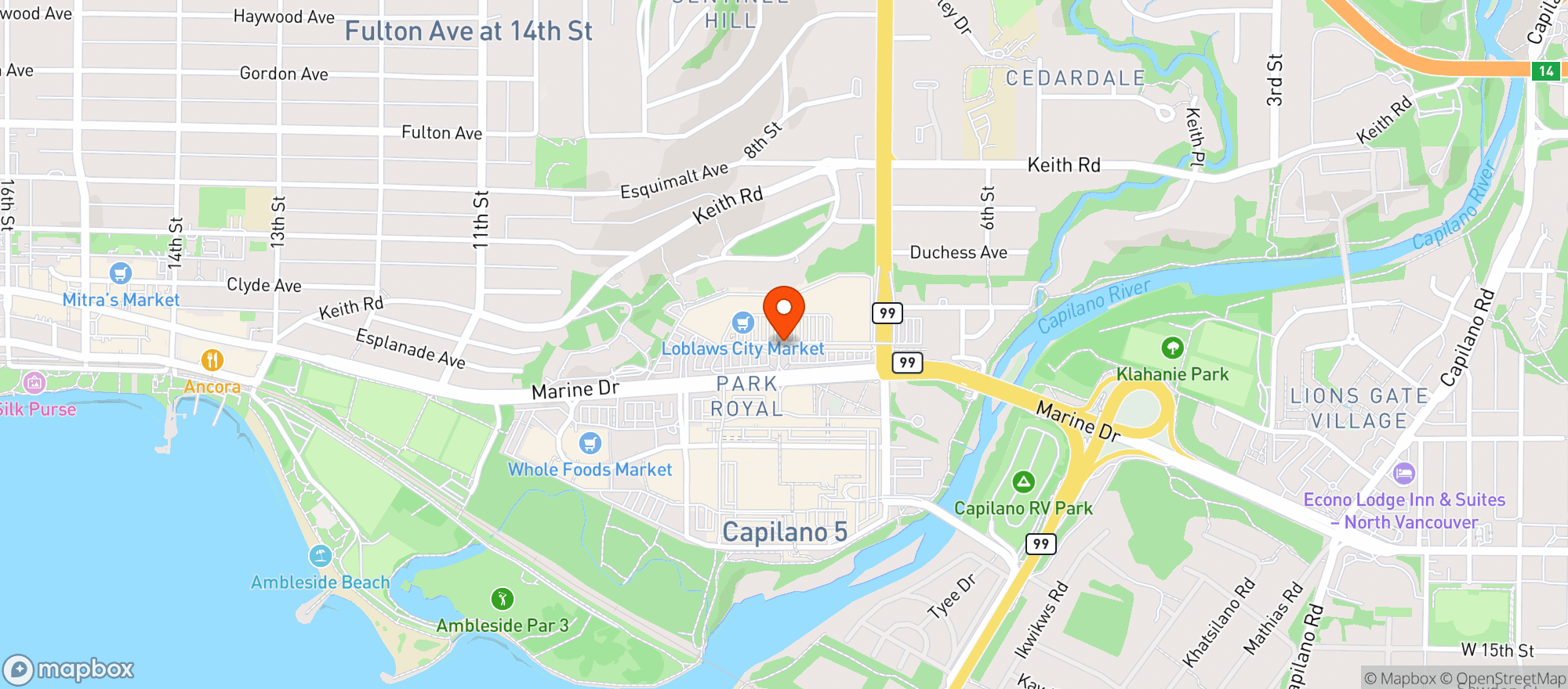 Map showing Bcliquor