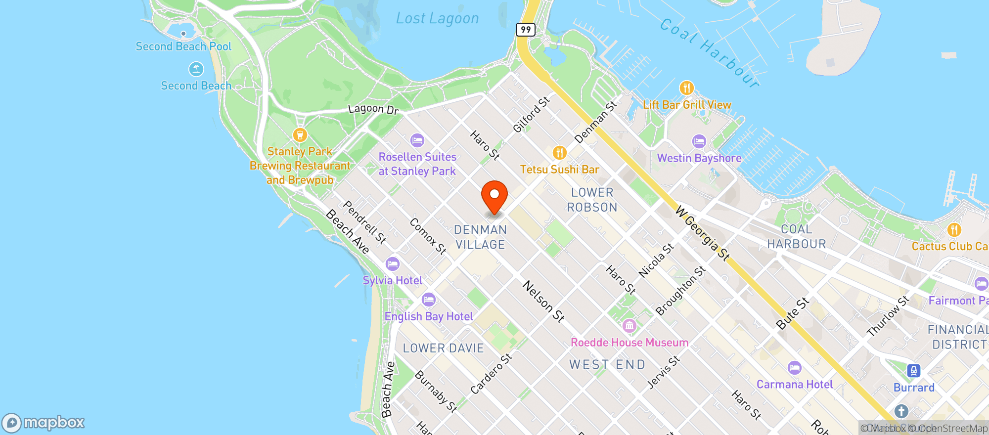Map showing Kev's Epicerie
