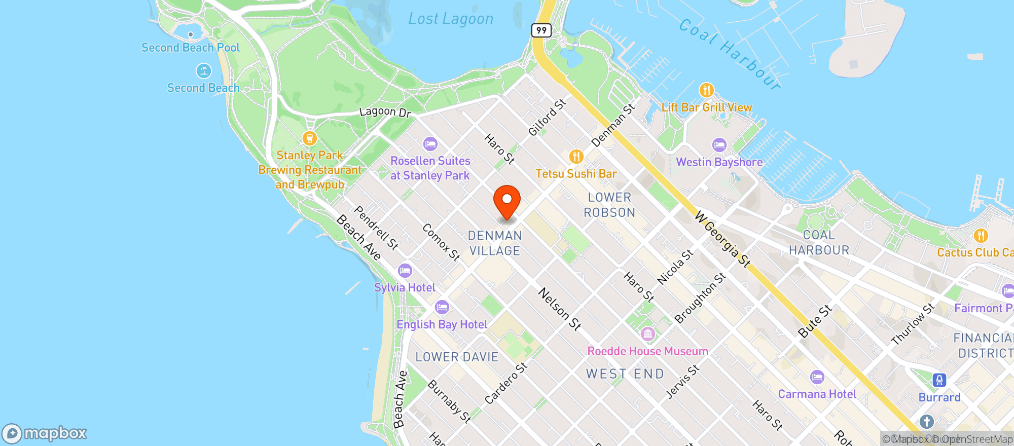 Map showing Jungle Room Inc