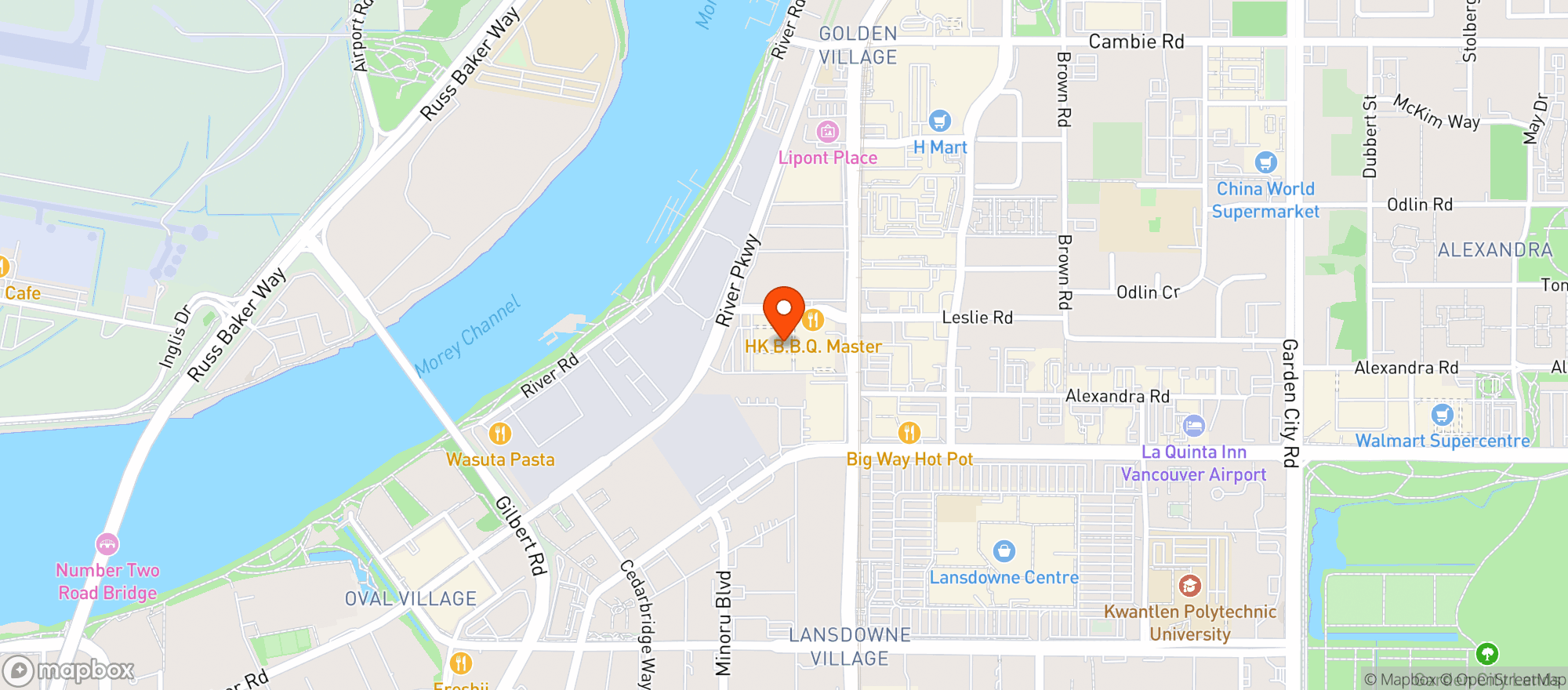 Map showing Real Canadian Superstore