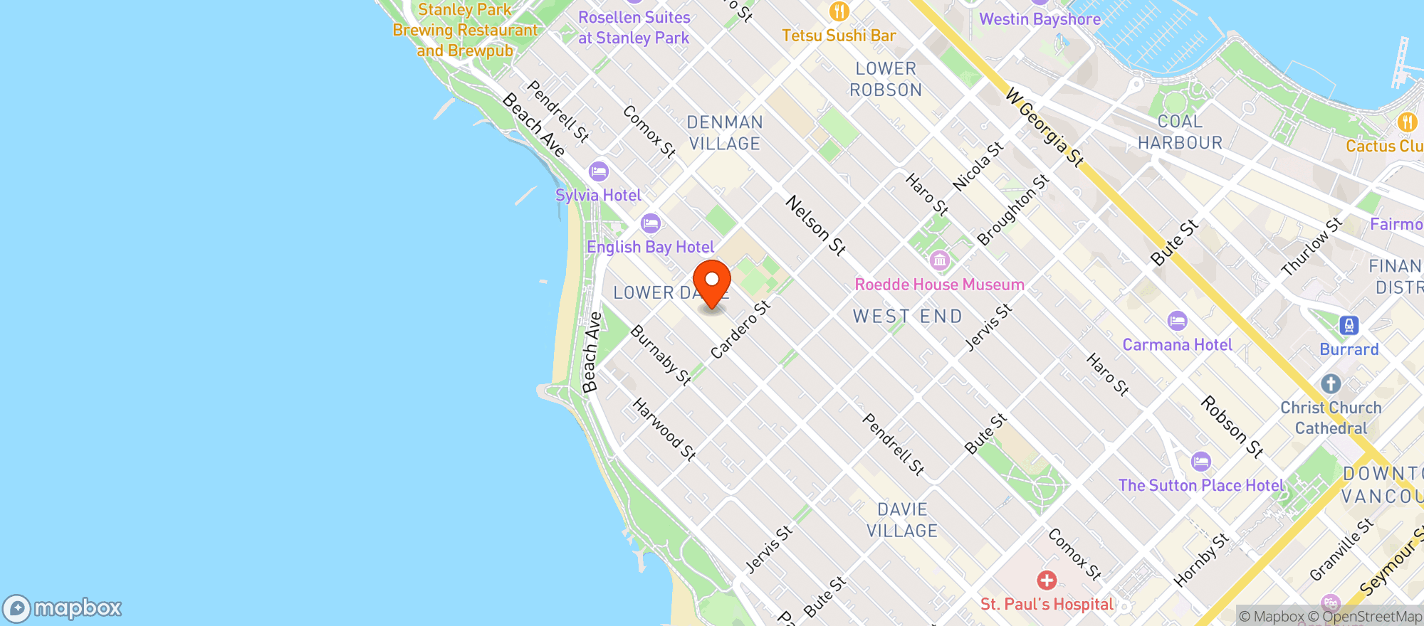 Map showing Safeway 4998