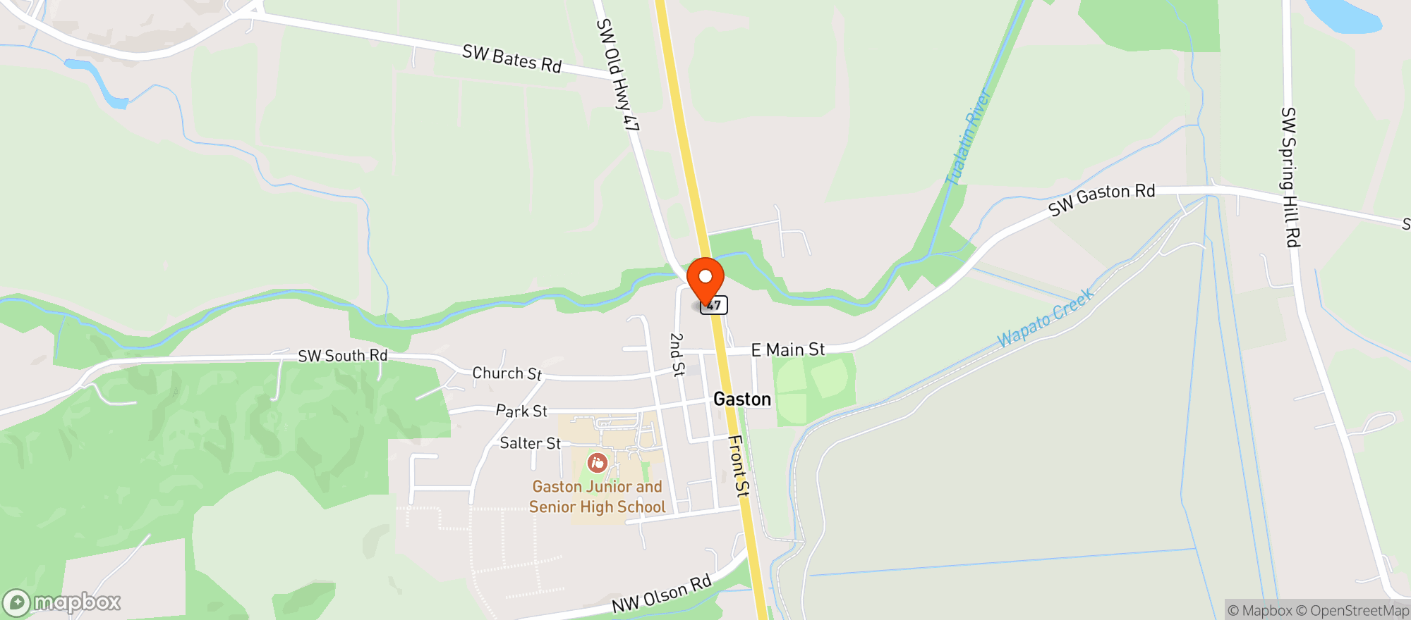 Map showing Ace Tavern Gaston