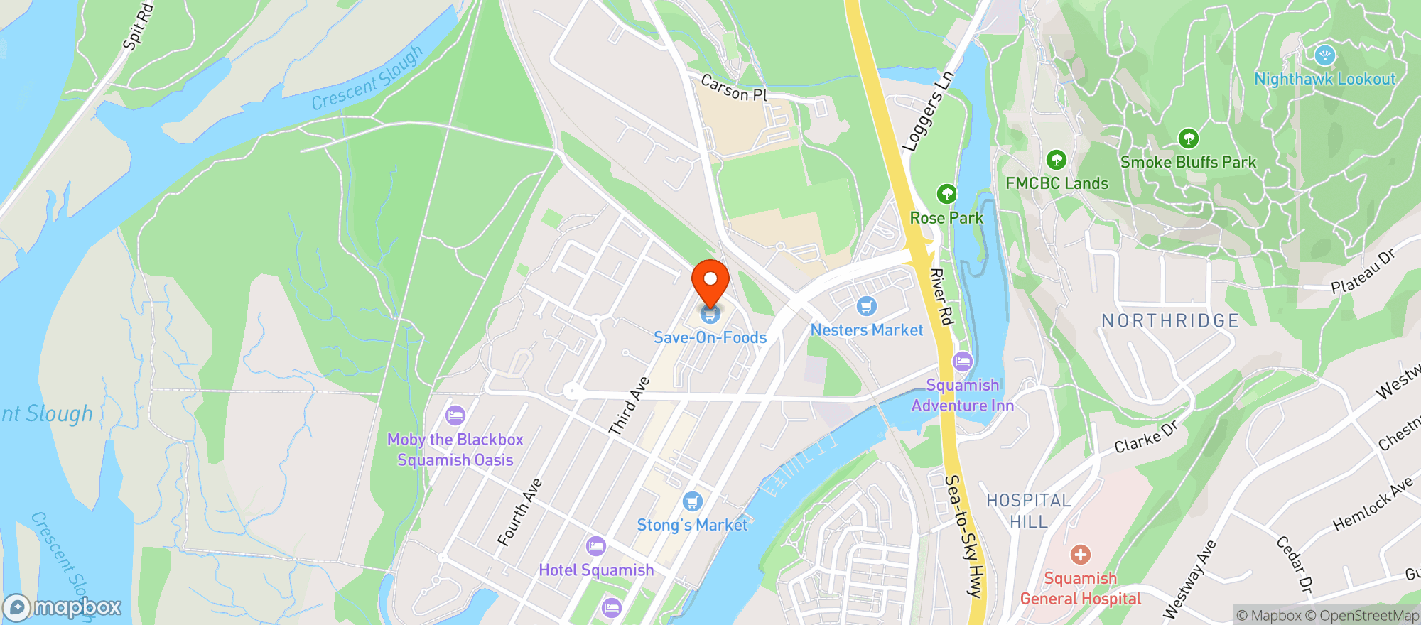 Map showing Save-On-Foods