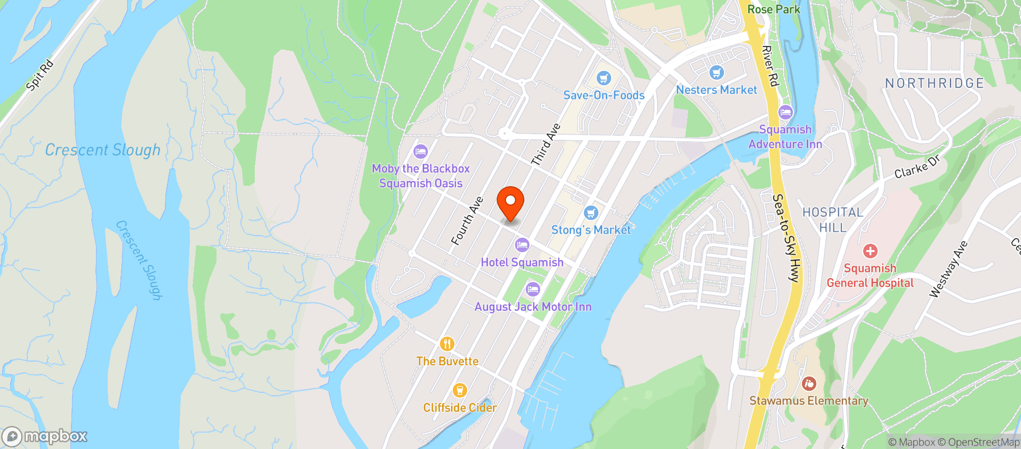 Map showing SkiUphill - RunUphill