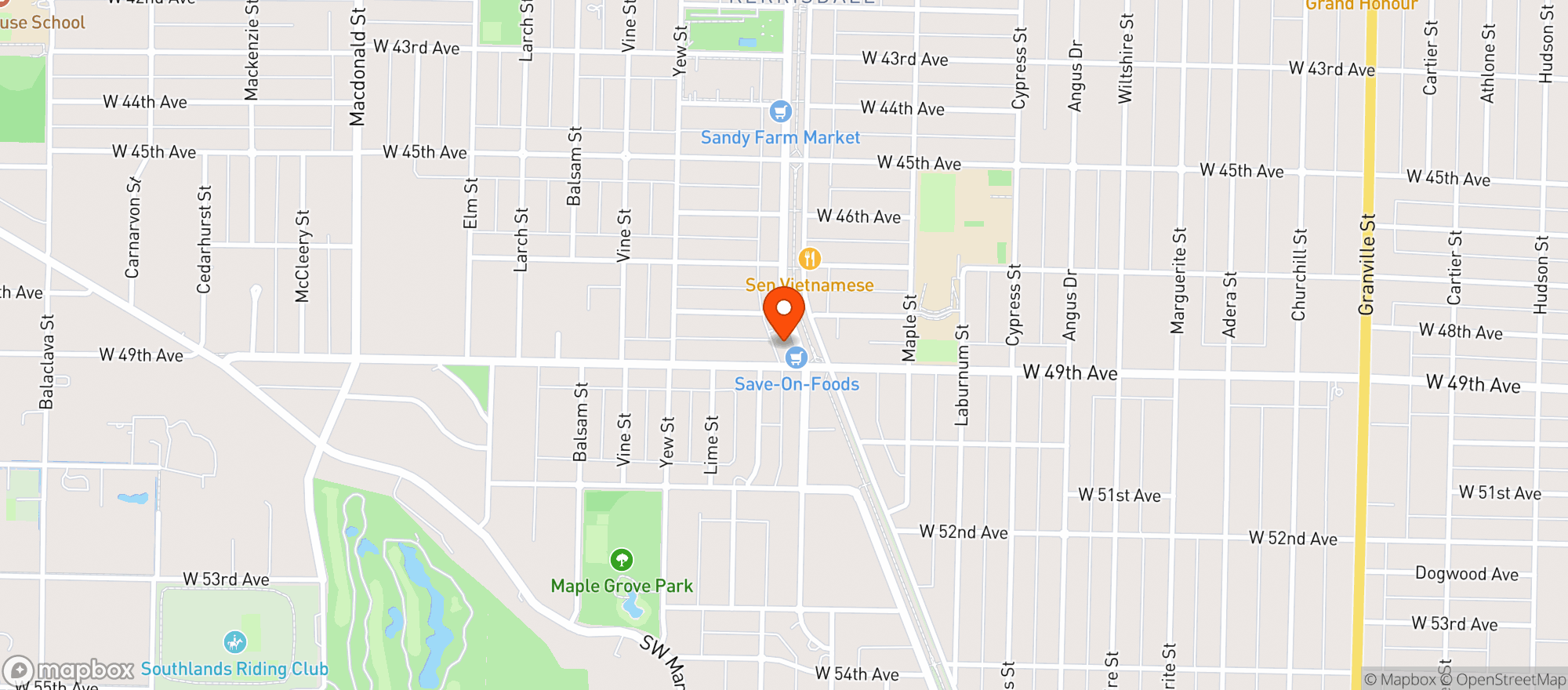 Map showing Save-on-foods