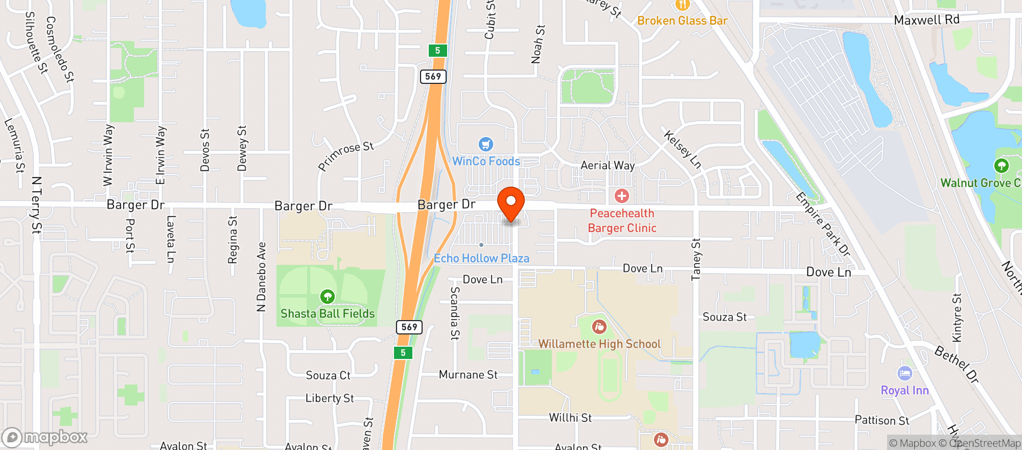 Map showing Rite Aid Pharmacy