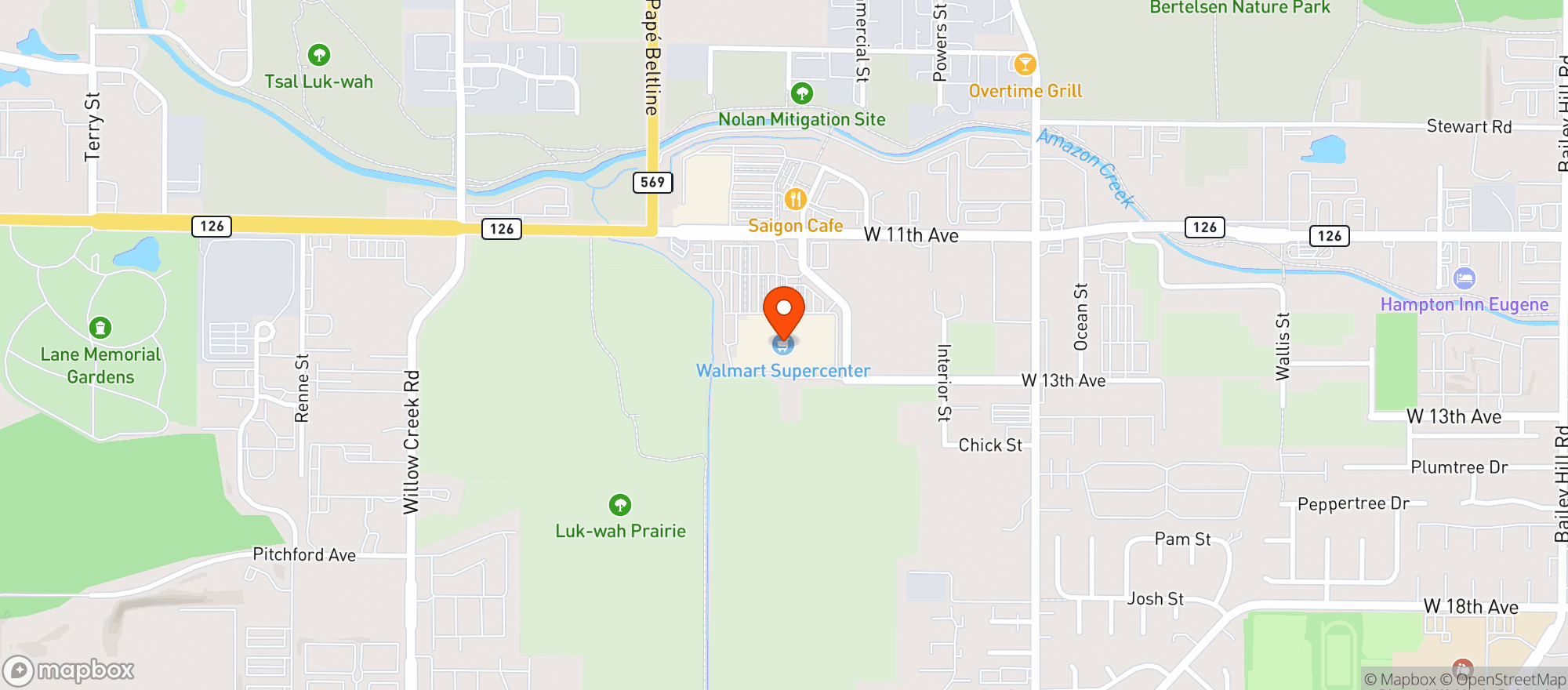 Map showing Walmart Supercenter