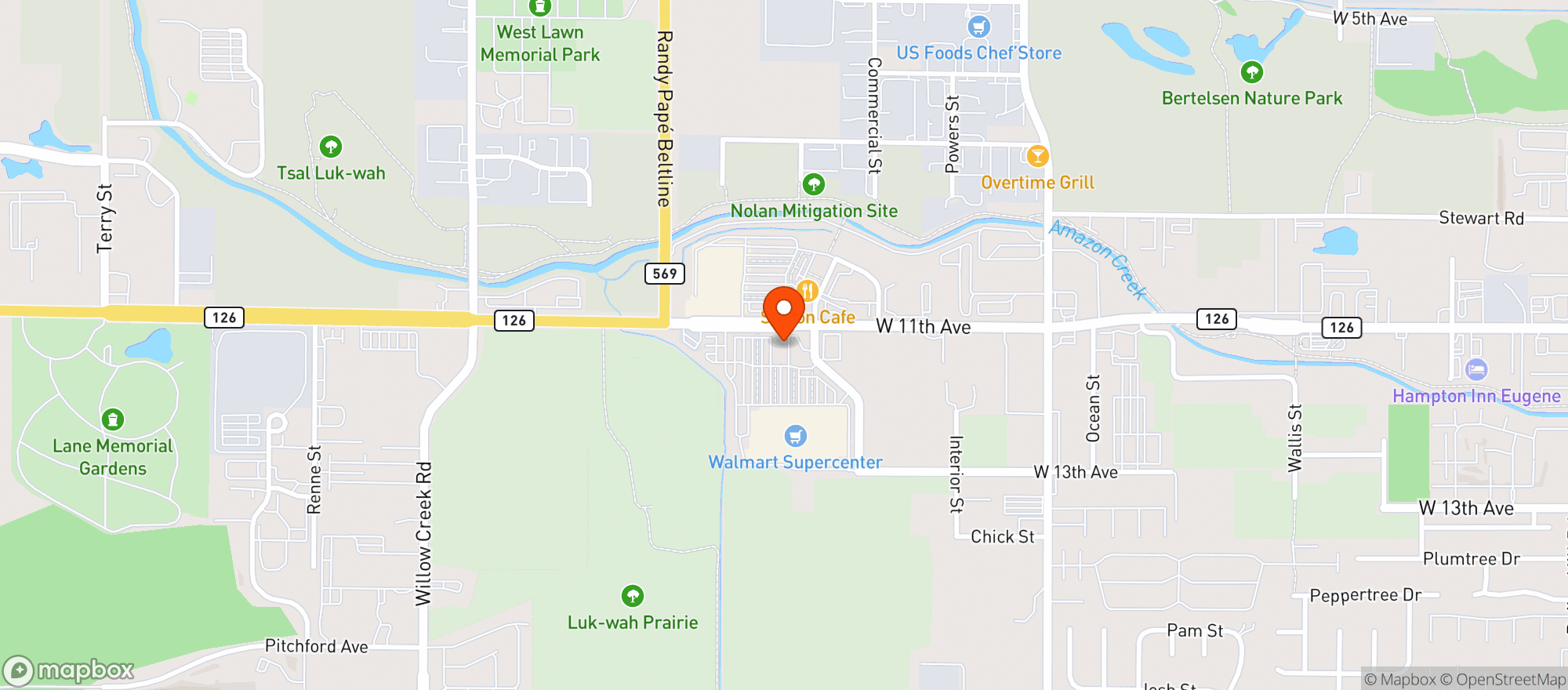 Map showing Quick Mart