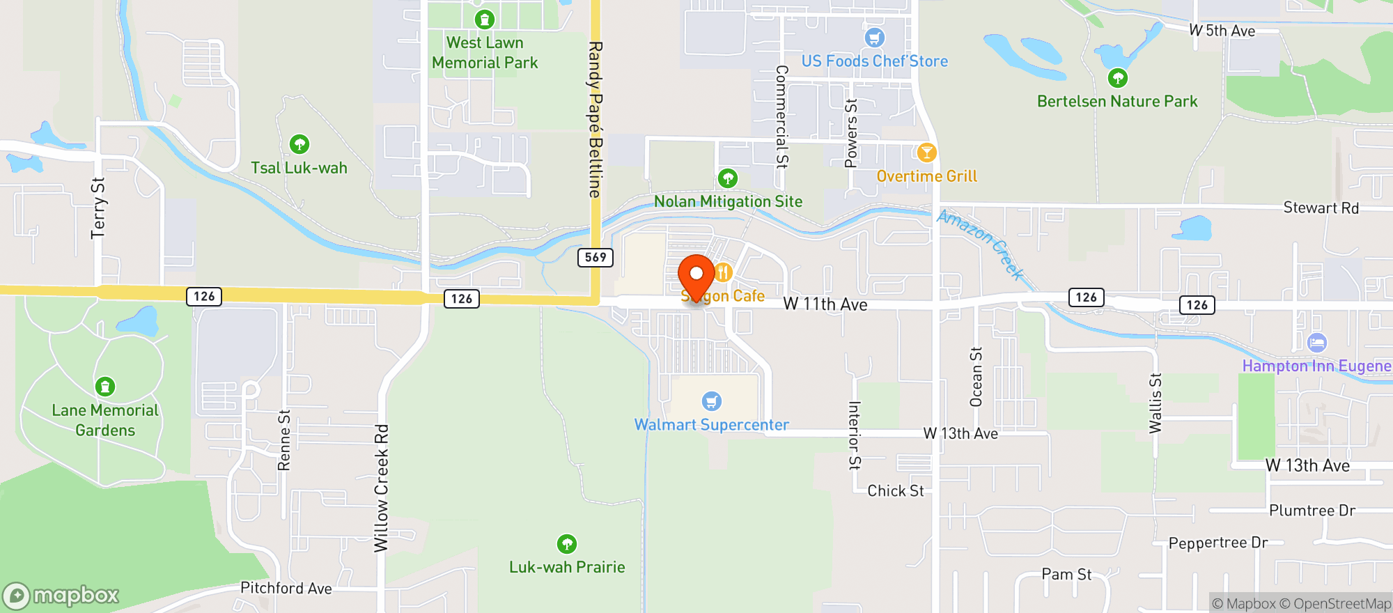 Map showing Target Store