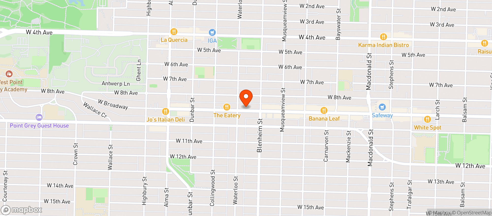 Map showing Elwoods