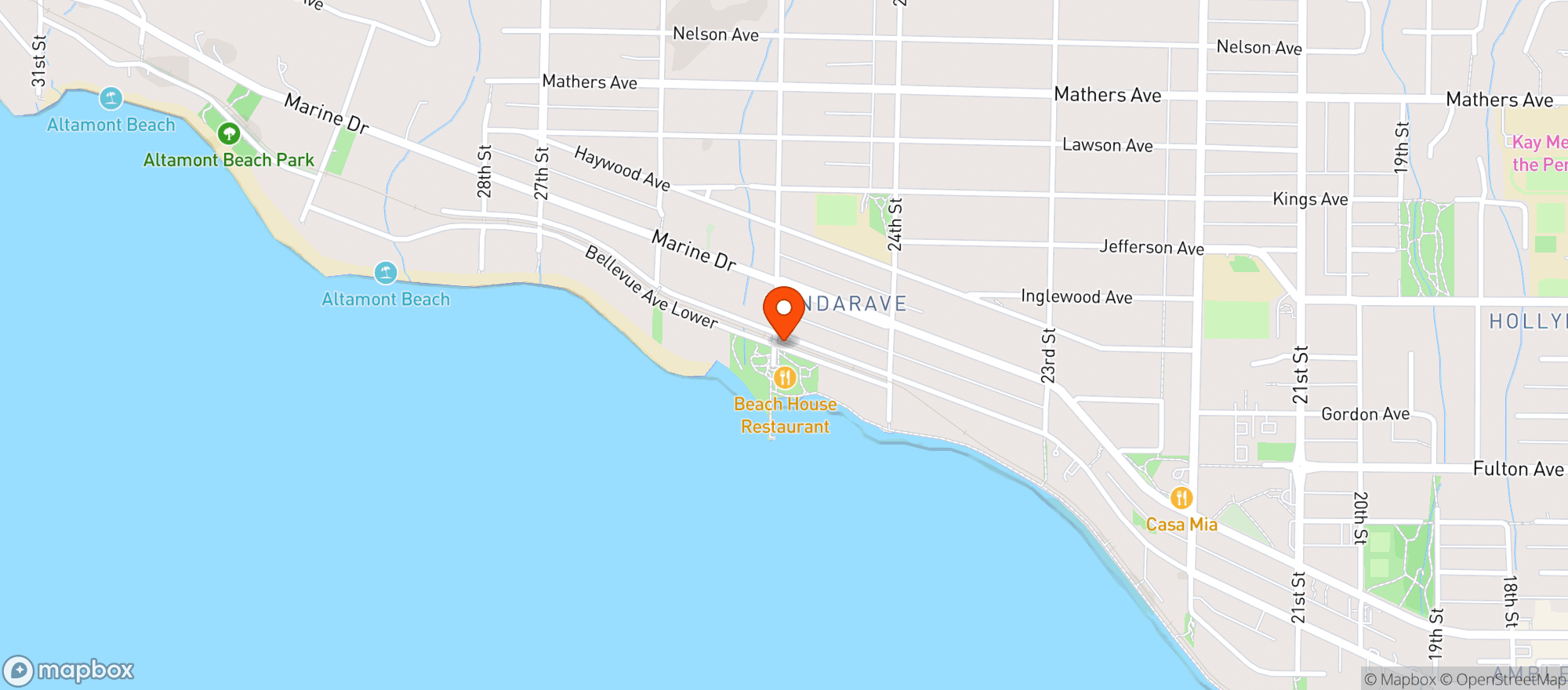 Map showing Beach House At Dundarave Pier