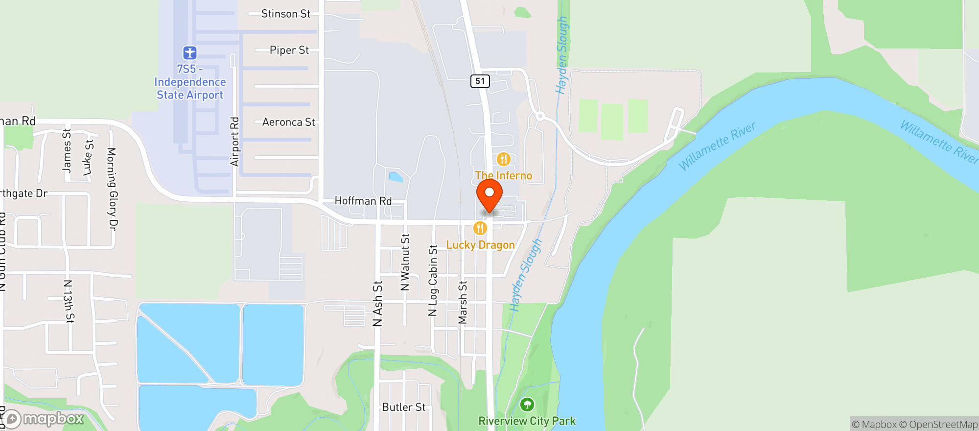 Map showing SUNRISE MARKET 104