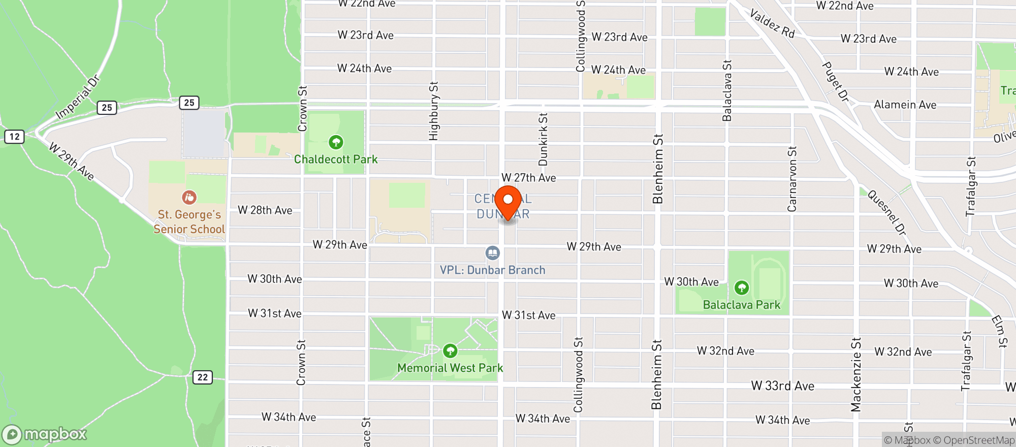 Map showing JAK's Beer Wine Spirits