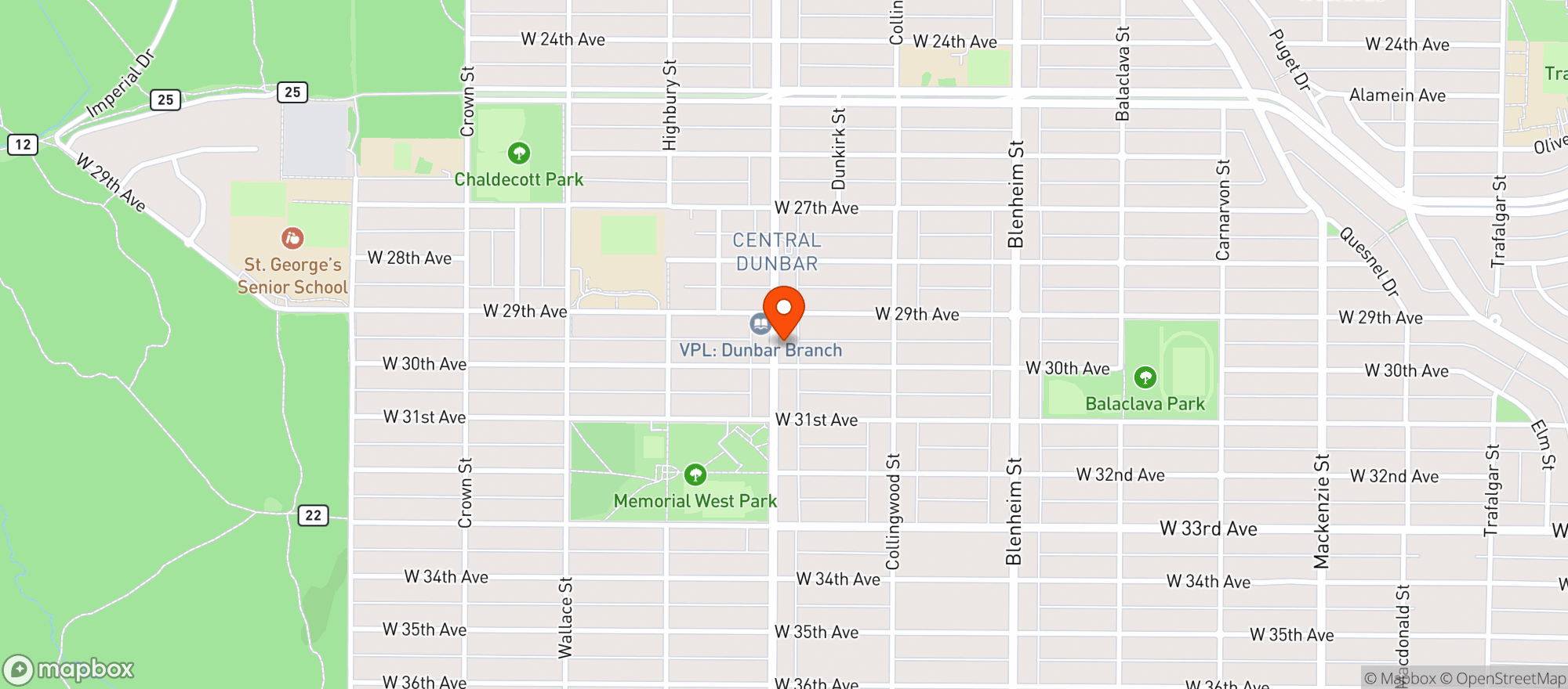 Map showing London Drugs