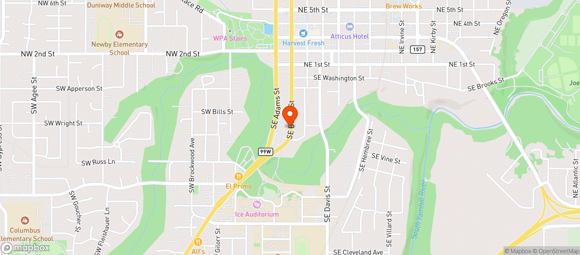 Map showing El Rancho Market