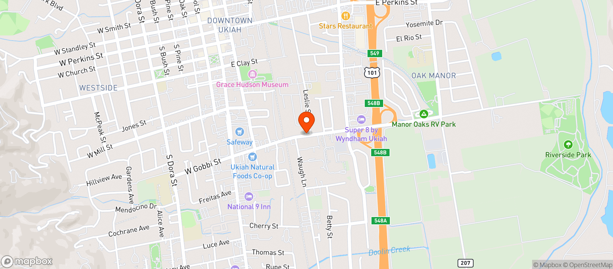 Map showing Express Mart
