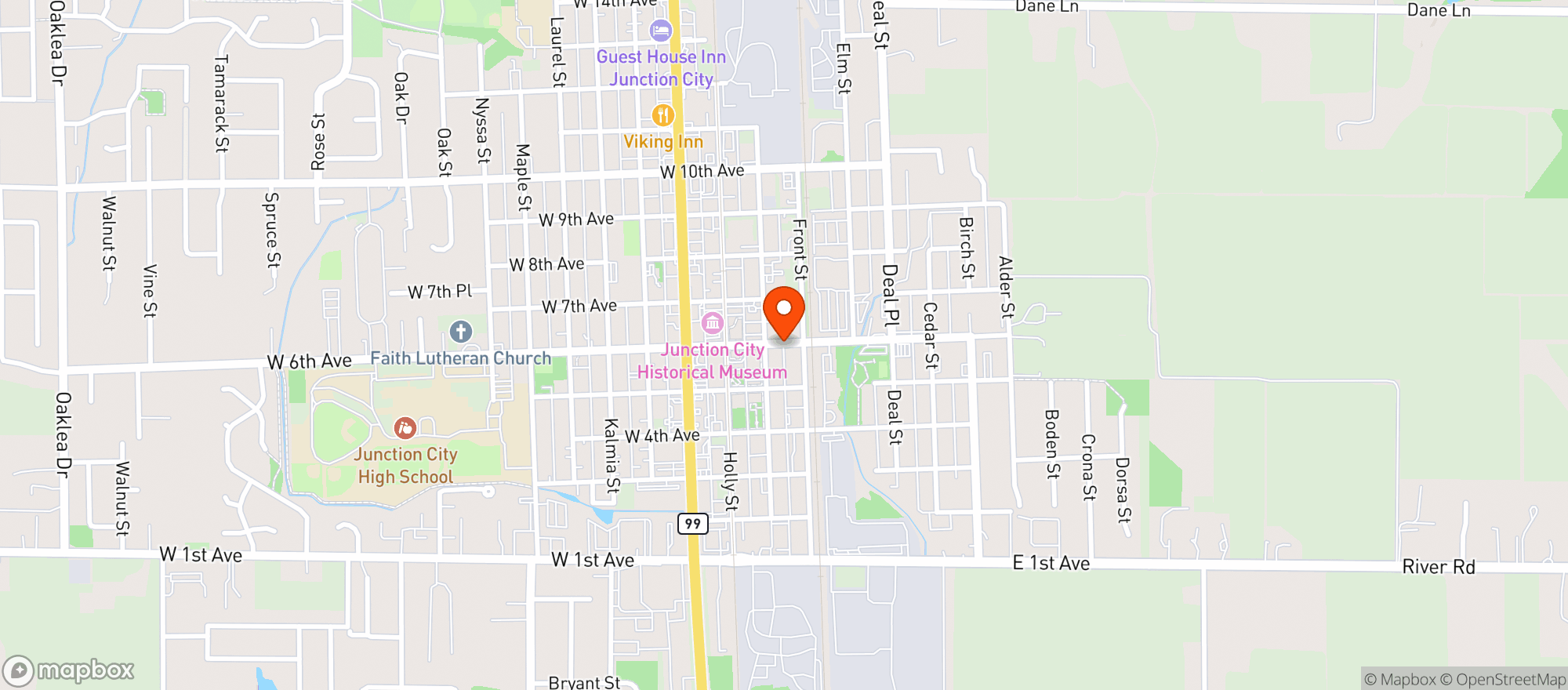 Map showing Safeway