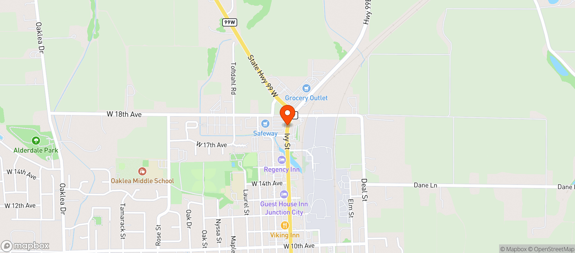 Map showing Safeway Store