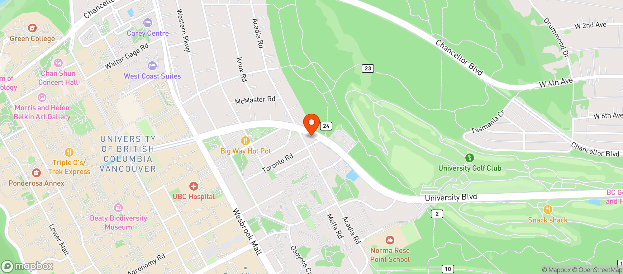 Map showing Wildlight Kitchen + Bar