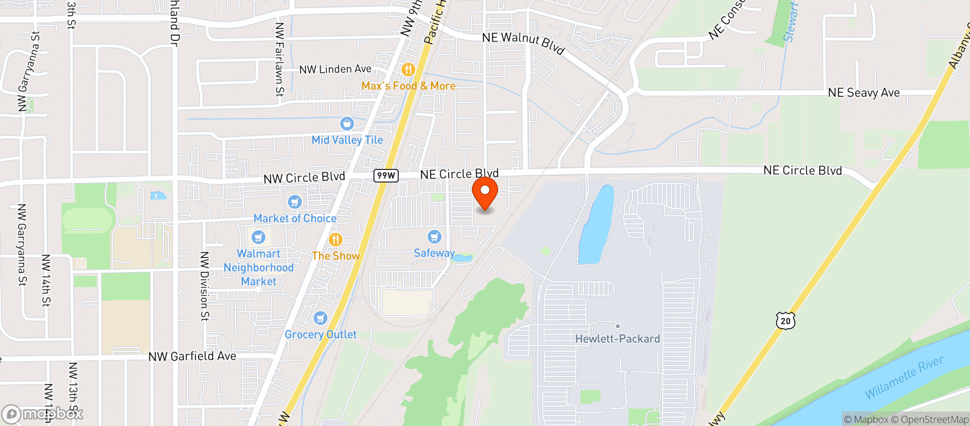 Map showing Amc Corvallis 12 #4395