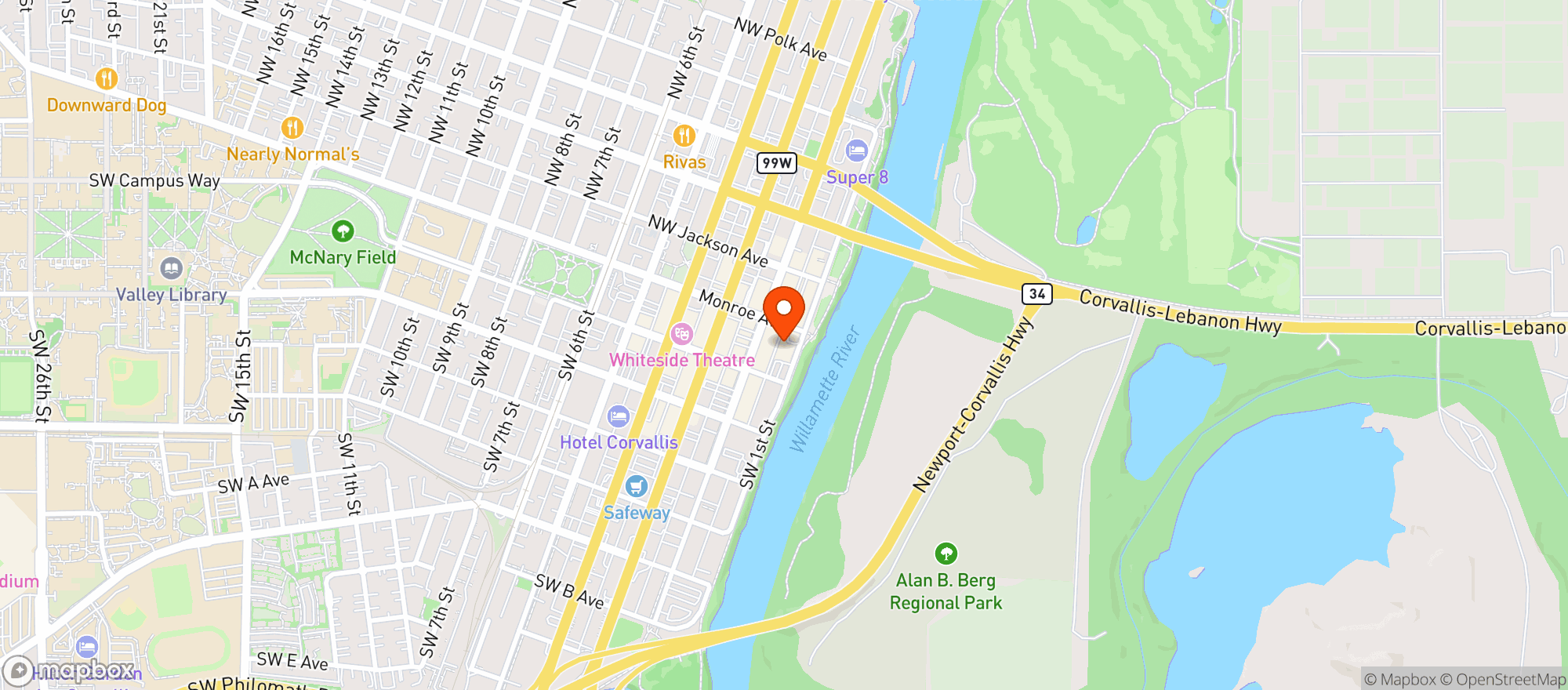 Map showing The Brass Monkey