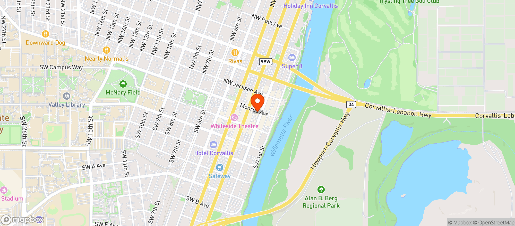 Map showing Squirrels