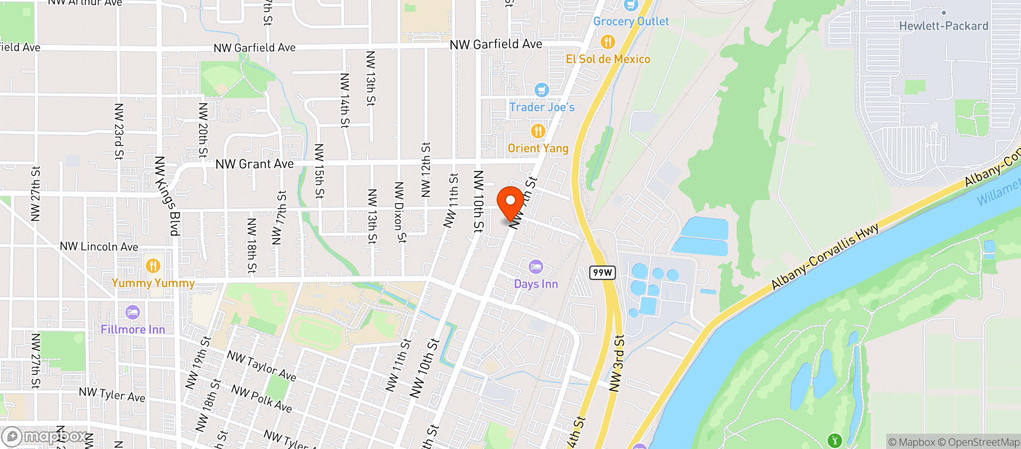 Map showing Natural Grocers by Vitamin Cottage - Natural Grocers by VC_Corvallis (CV) - 00530079