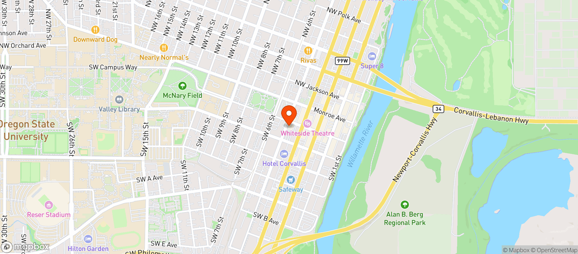 Map showing Swan Dive Sandwiches & Bar