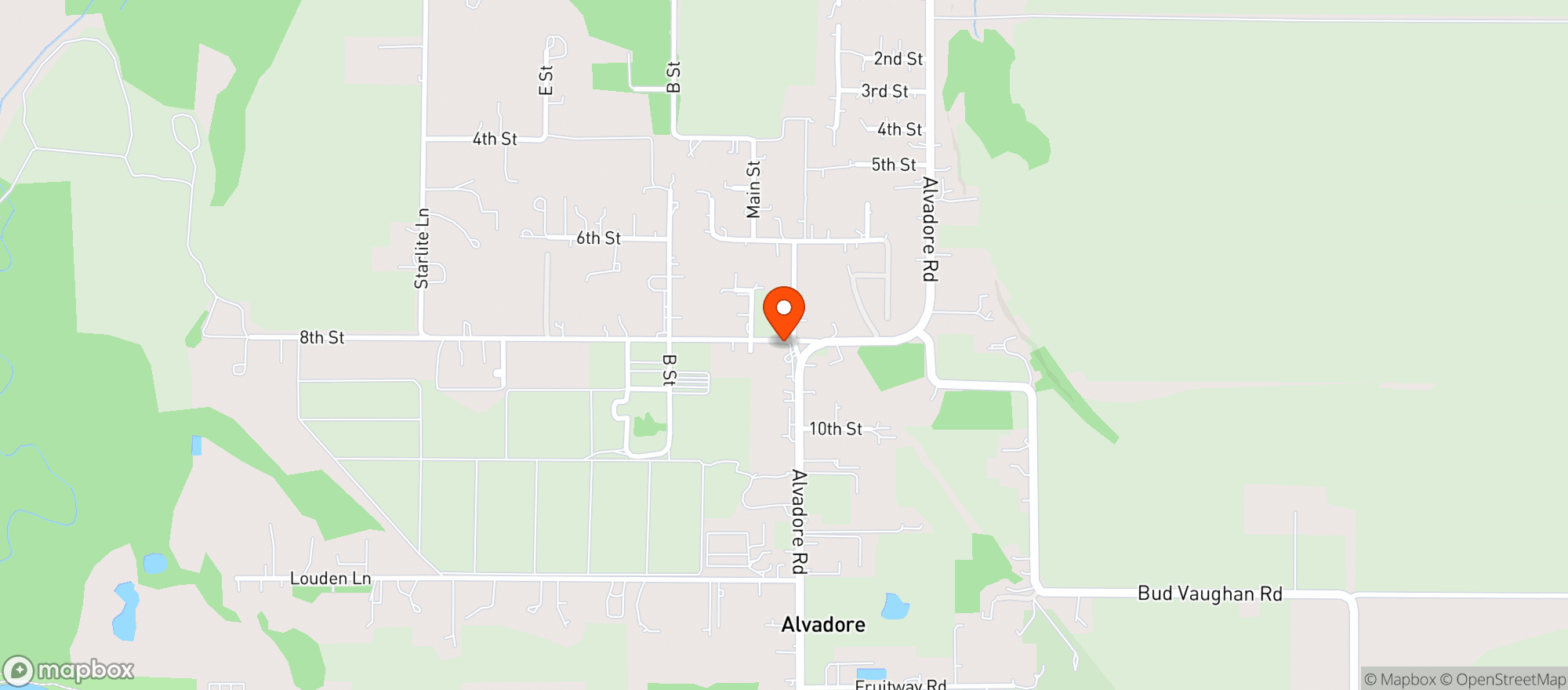 Map showing Alvadore Supermart